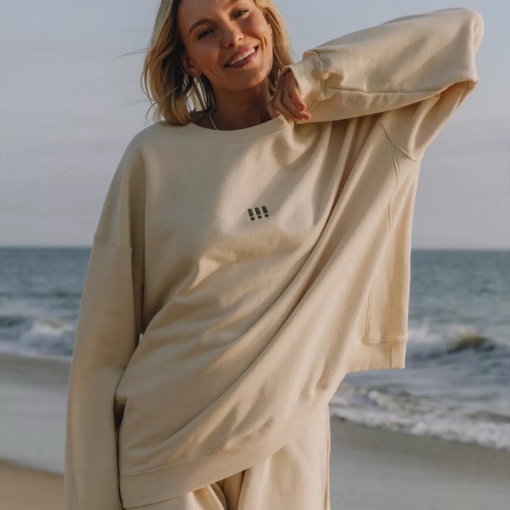 Daily Drills Birthday Crewneck in Sand